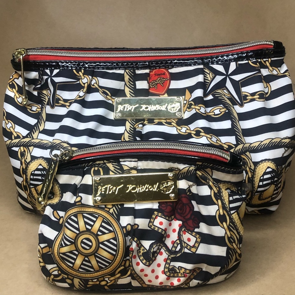 Betsy Johnson Nautical MakeUp+Travel Bags